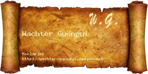 Wachter Gyöngyi névjegykártya