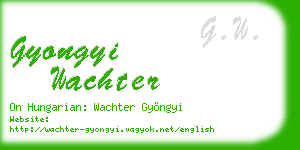 gyongyi wachter business card