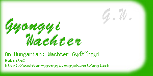 gyongyi wachter business card